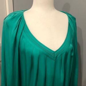 Dianne Von Furstenberg teal silk top